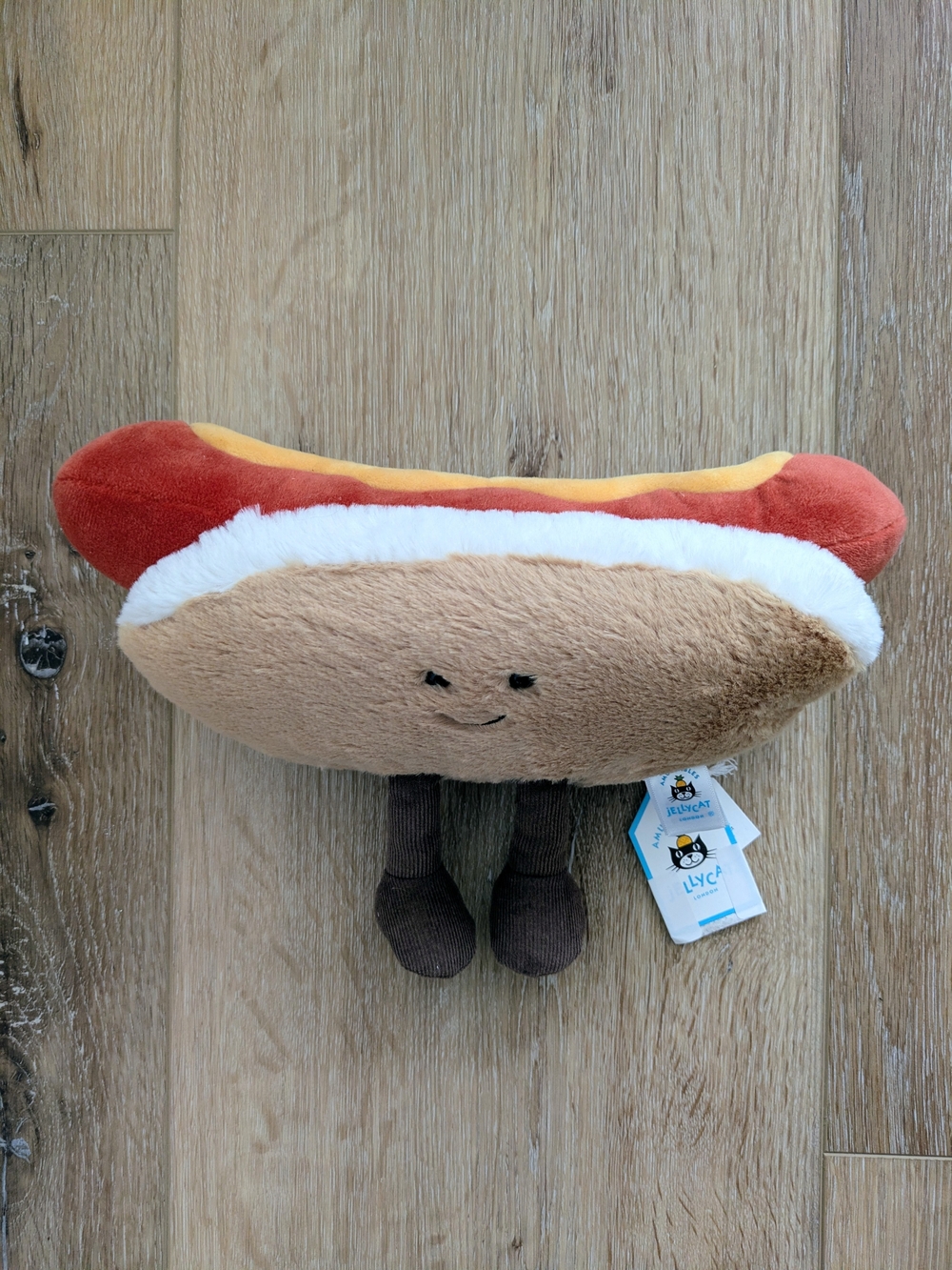 Happy Hot Dog Plush Toy - Brown/Red - Jellycat